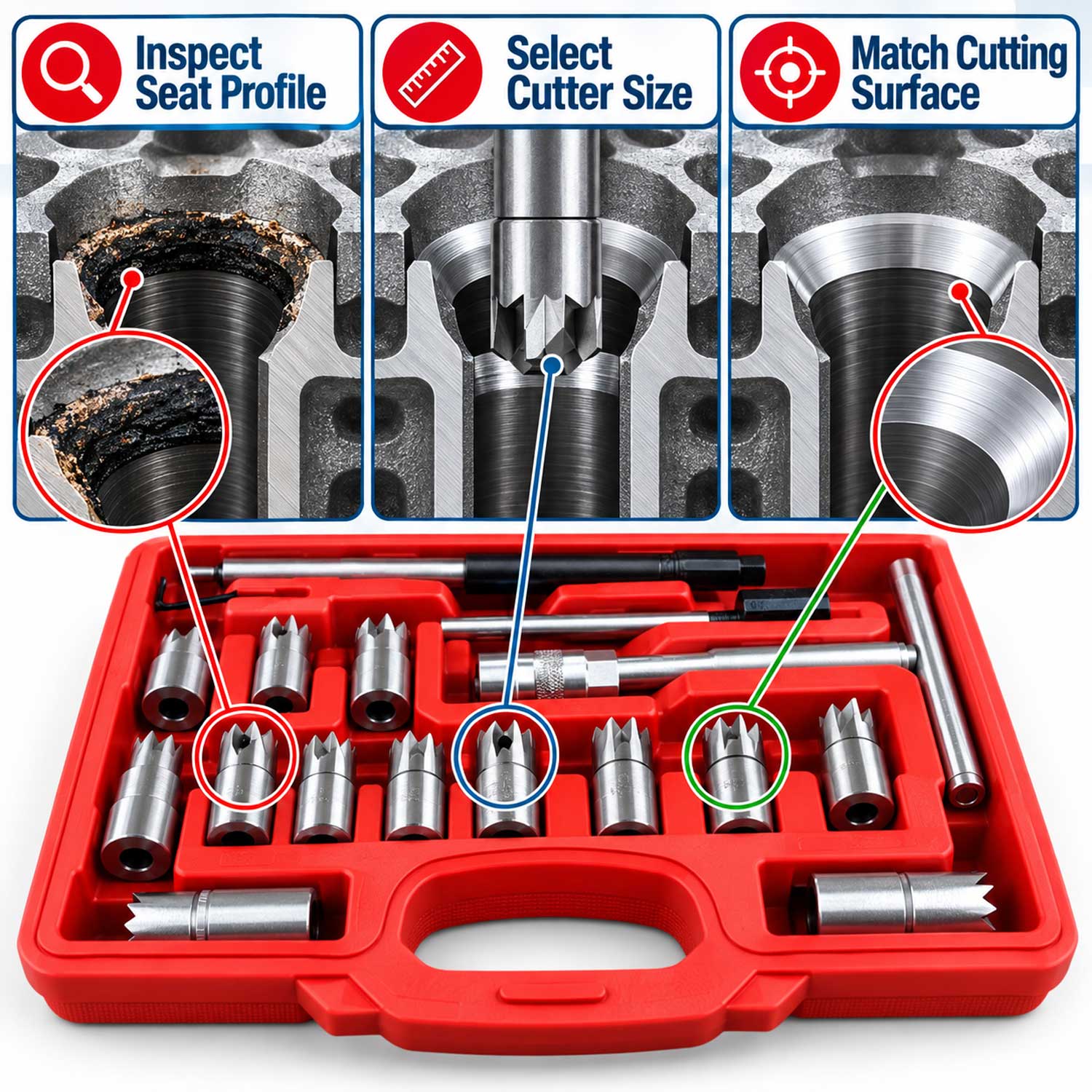 Trusa frezat locas injector 17 piese GEBO TOOLS
