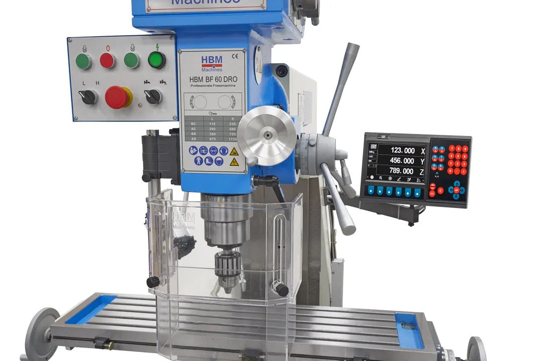 MASINA PROFESIONALA DE FREZAT SI GAURIT CU MASA MARE SI ECRAN DIGITAL BF 60 400V