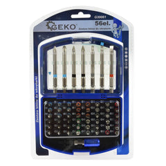 SET CAPETE SURUBELNITA CU BITI 56 PIESE GEKO