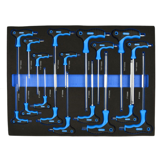 MODUL DULAP TORX IMBUS CU MANER T 18 PIESE GEKO