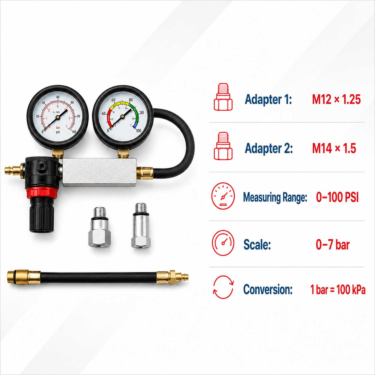 Tester pt verificare scurgeri la cilindru GEBO TOOLS