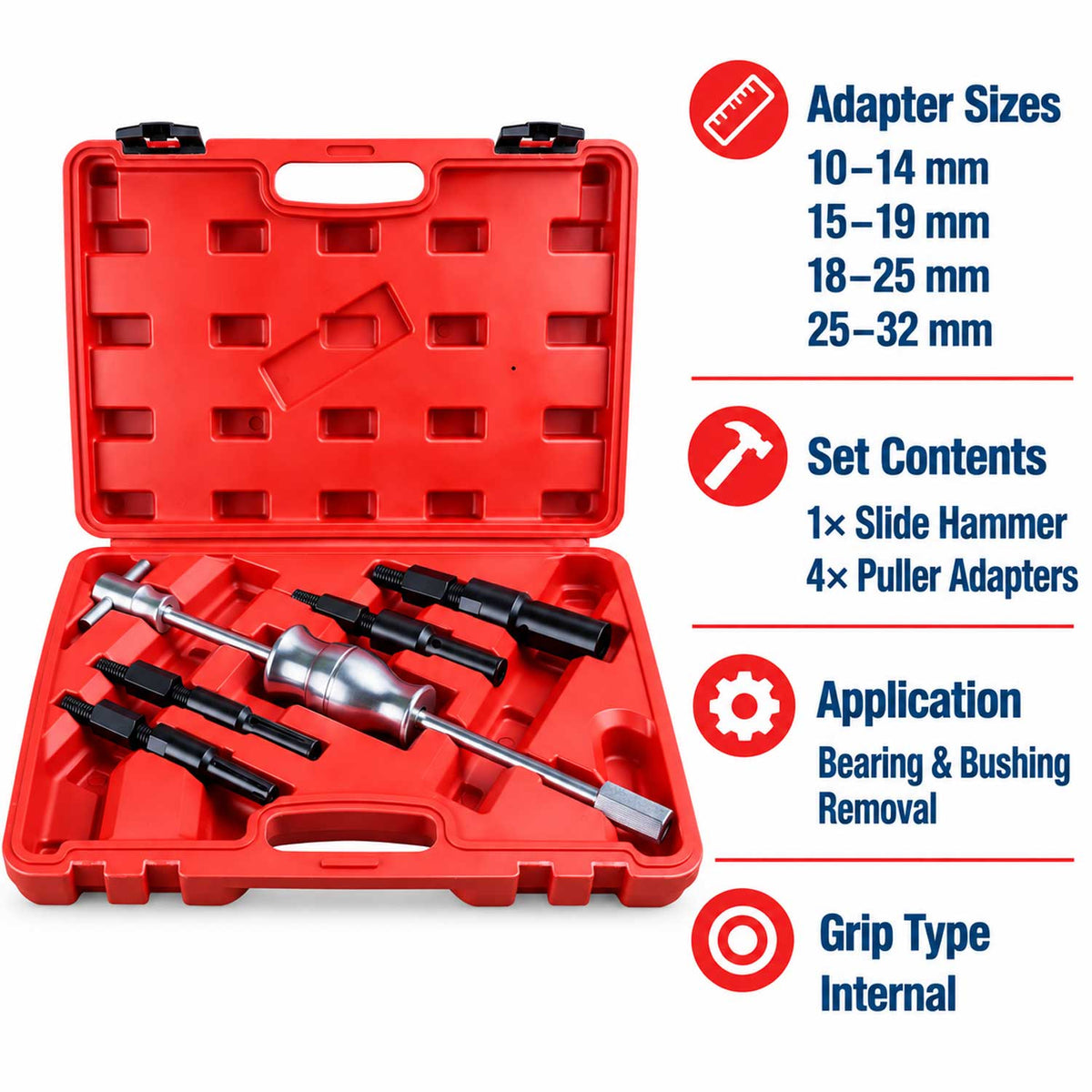 Extractor presa rulmenti si bucsi cu prindere interioara 10-32 mm GEBO TOOLS