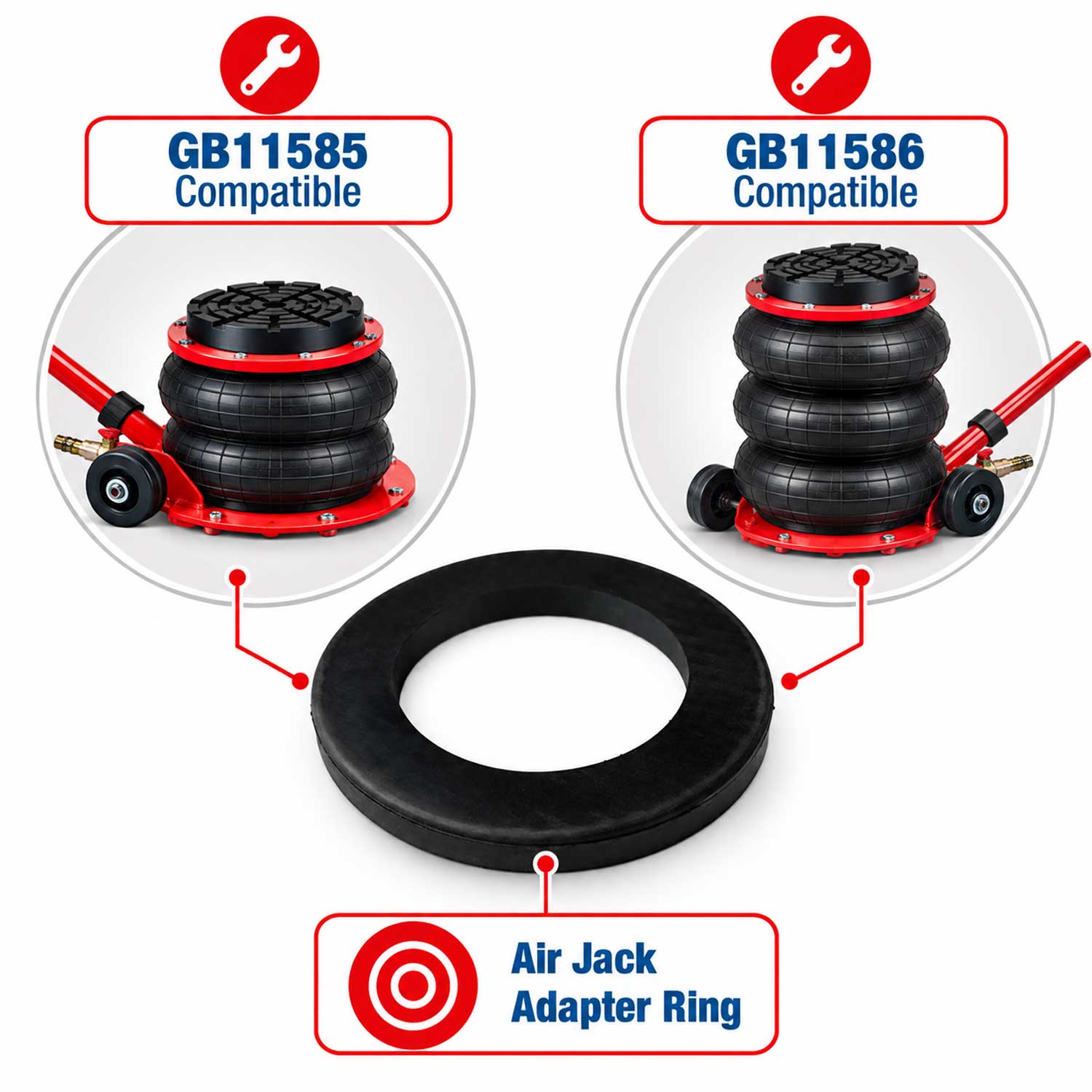 Inel adaptor tampon cauciuc pentru cric perna aer 3.5T GEBO TOOLS