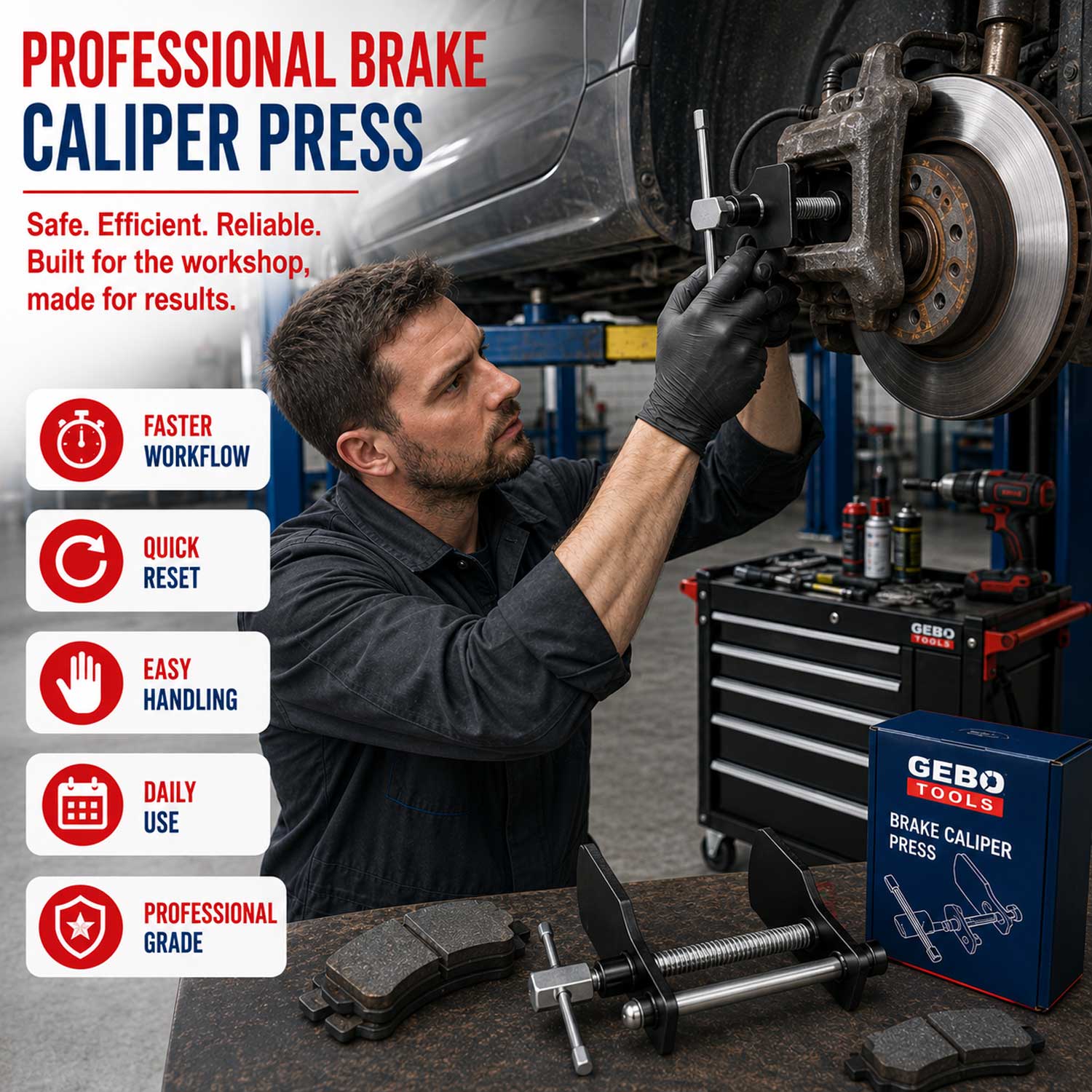 Presa universala pentru piston etriere frana auto GEBO TOOLS