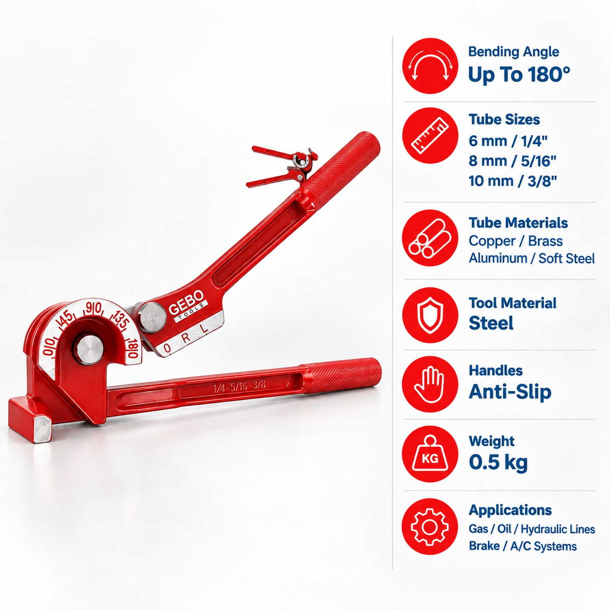 Dispozitiv indoit conducte teava manual 6 mm / 8mm / 10mm GEBO TOOLS