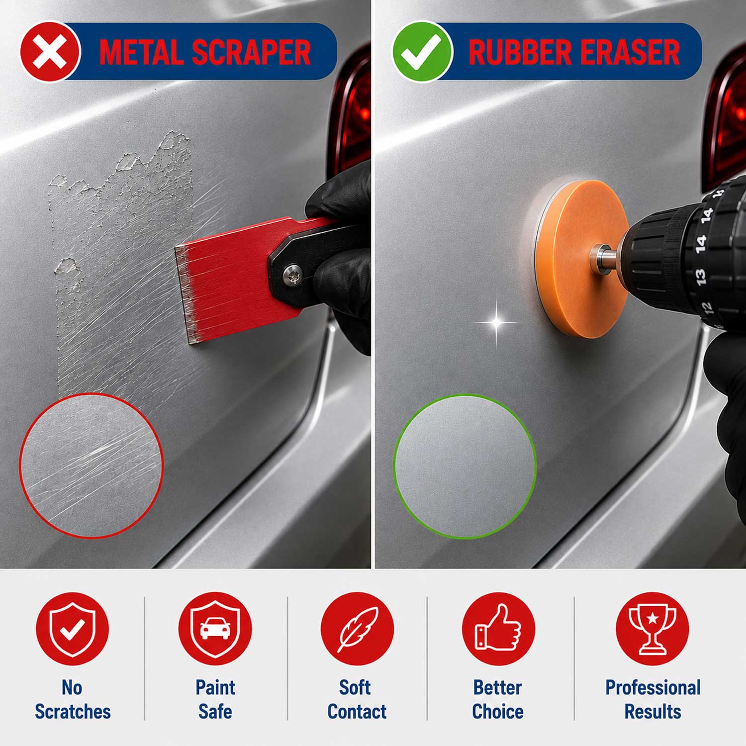 Radiera inlaturat impuritati lipici 88x15mm, disc din cauciuc pentru curatat adeziv GEBO TOOLS