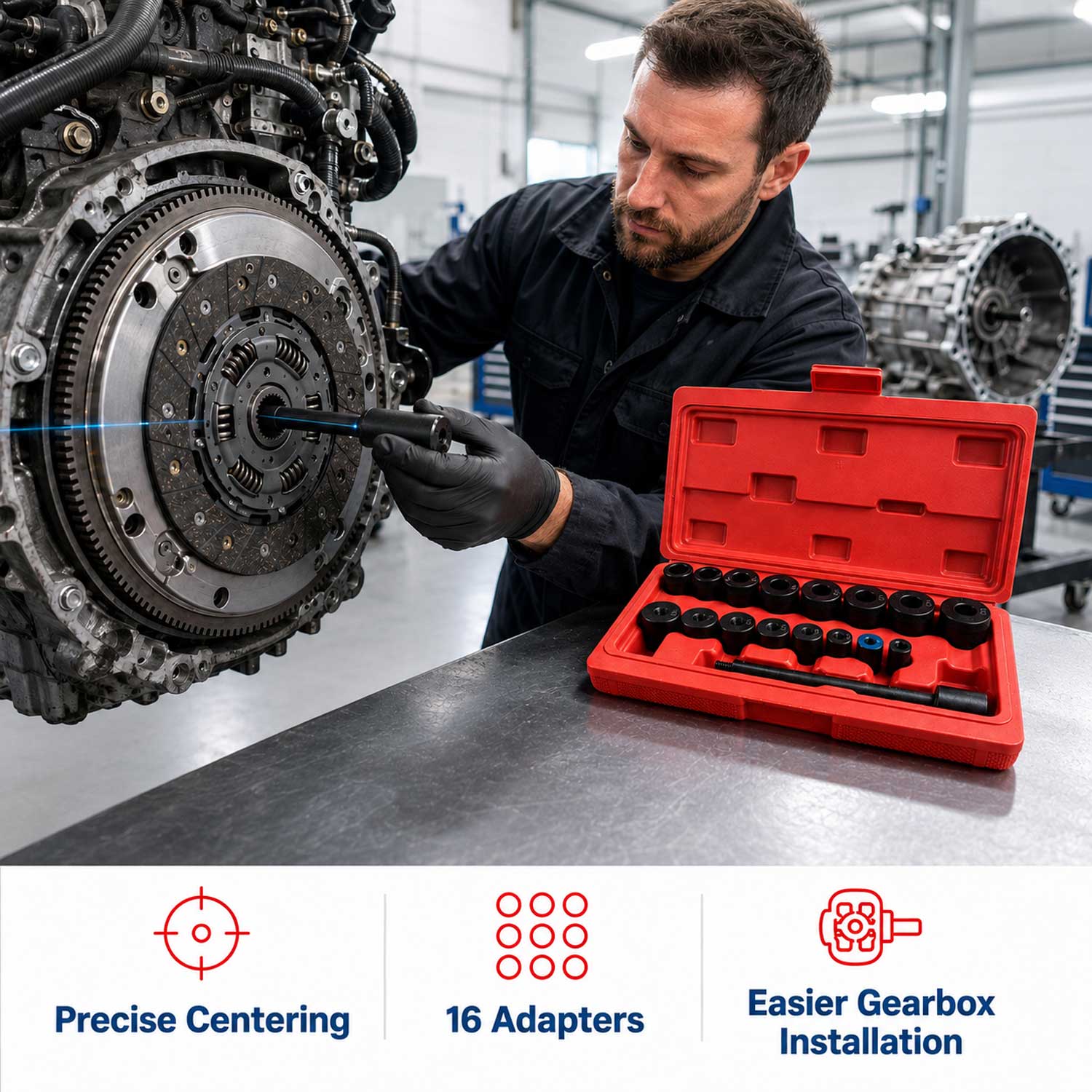 Trusa universala pentru centrare ambreiaj GEBO TOOLS