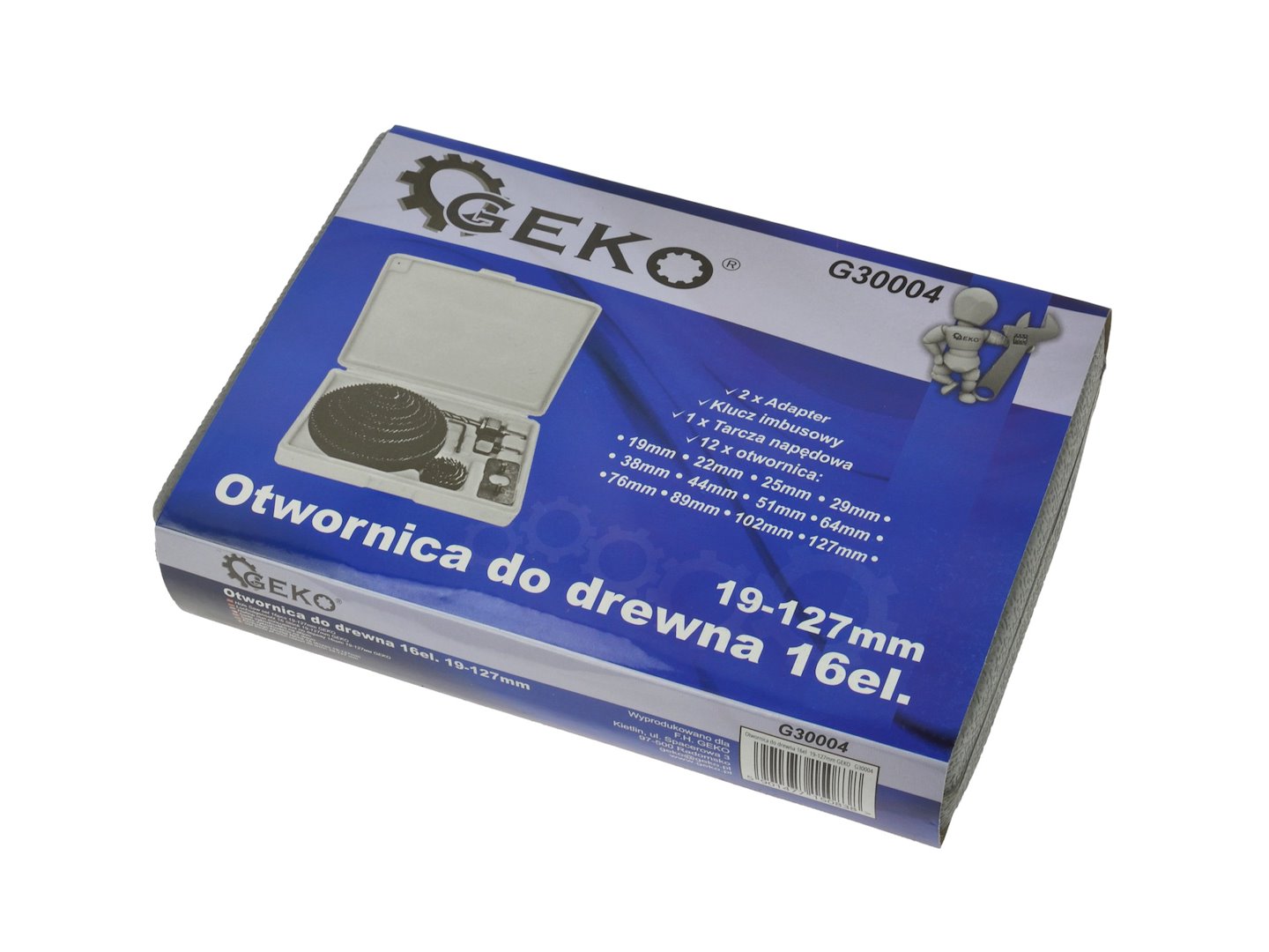SET 16 PIESE CAROTE PENTRU DECUPAJE, FREZE CIRCULARE PENTRU LEMN SI GIPS-CARTON, 19–127 MM