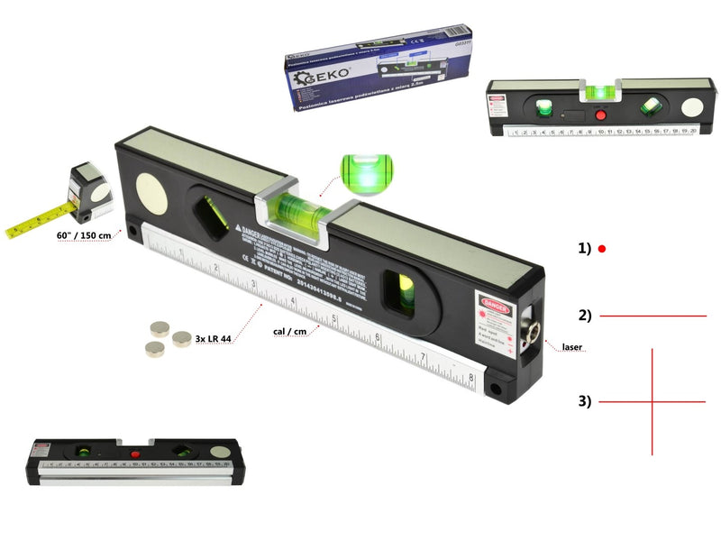 NIVELA BOLOBOC MULTIFUNCTIONALA CU LASER 1.5M