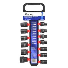 SET CHEI TUBULARE IMPACT 1/2''  10-27MM 13 PIESE GEKO