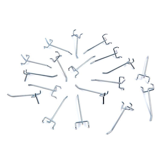 Set 18 carlige metalice pentru panou scule 25mm Hbm