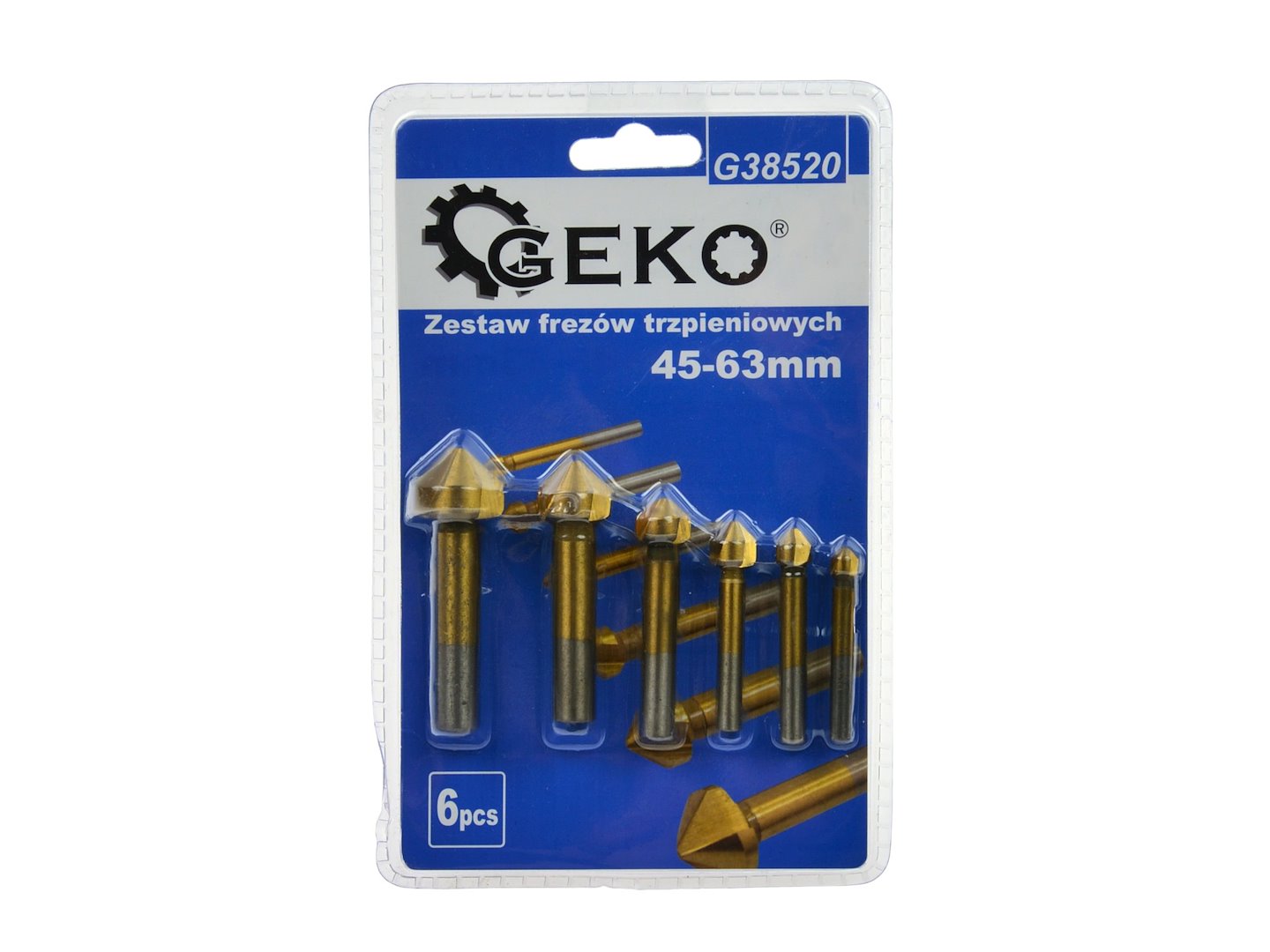SET 6 FREZE CONICE HSS ACOPERITE CU TIN, DIAMETRE 6,3–20,5 MM PENTRU PRELUCRARE METAL