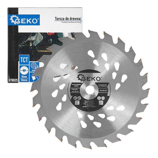 DISC CU VIDIA PENTRU FIERASTRAU CIRCULAR DEBITARE TAIERE LEMN 136MM X 10MM X 24T