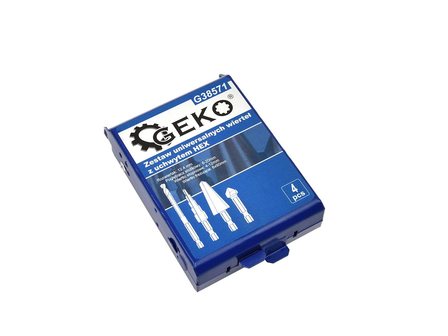SET UNIVERSAL BURGHIE HSS TiN CU PRINDERE HEX - 4 PIESE - GEKO