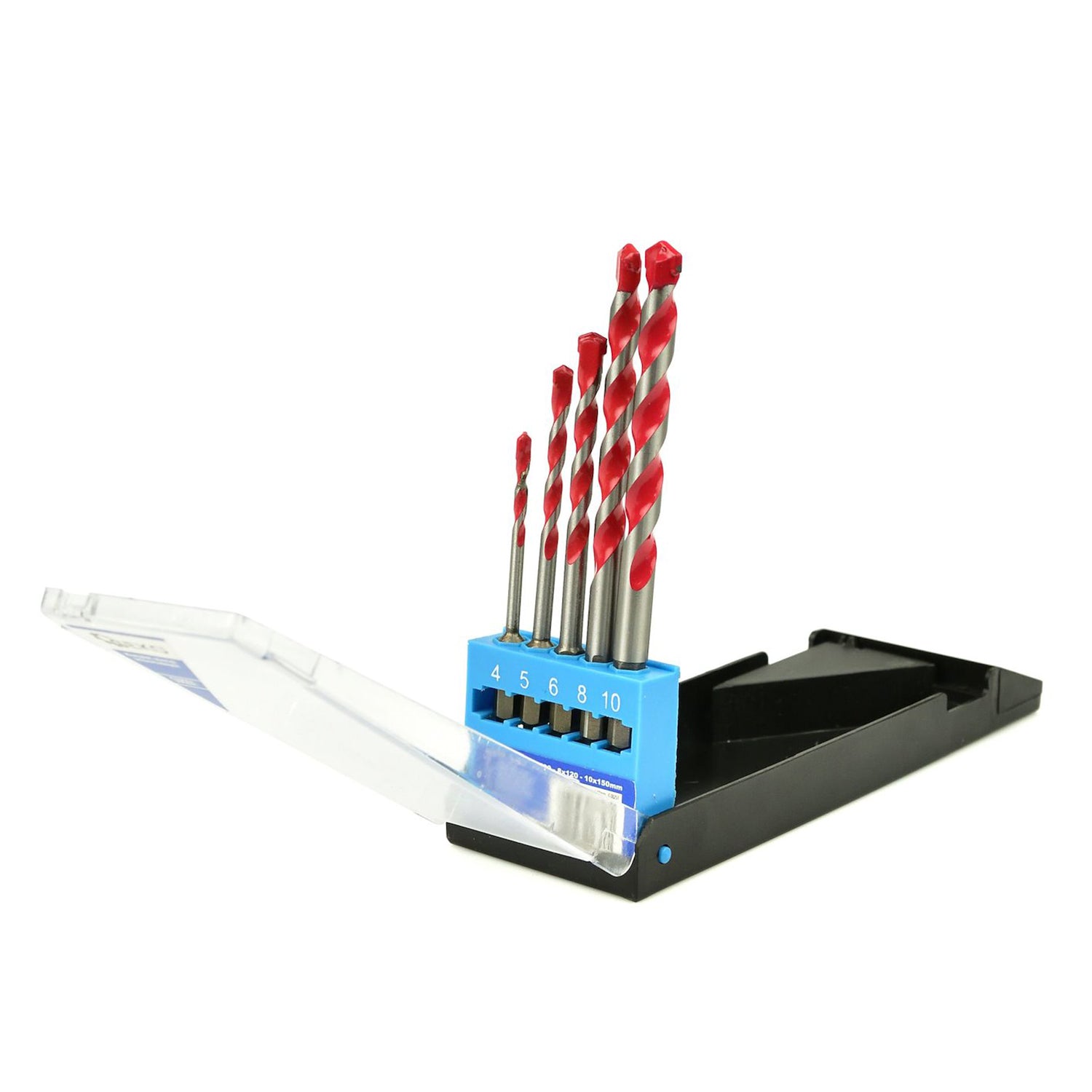 SET 5 BURGHIE UNIVERSALE 4–10 MM, CU VARF DIN CARBURA DE TUNGSTEN SI PRINDERE HEX