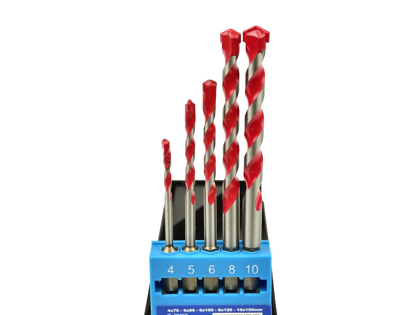 SET 5 BURGHIE UNIVERSALE 4–10 MM, CU VARF DIN CARBURA DE TUNGSTEN SI PRINDERE HEX