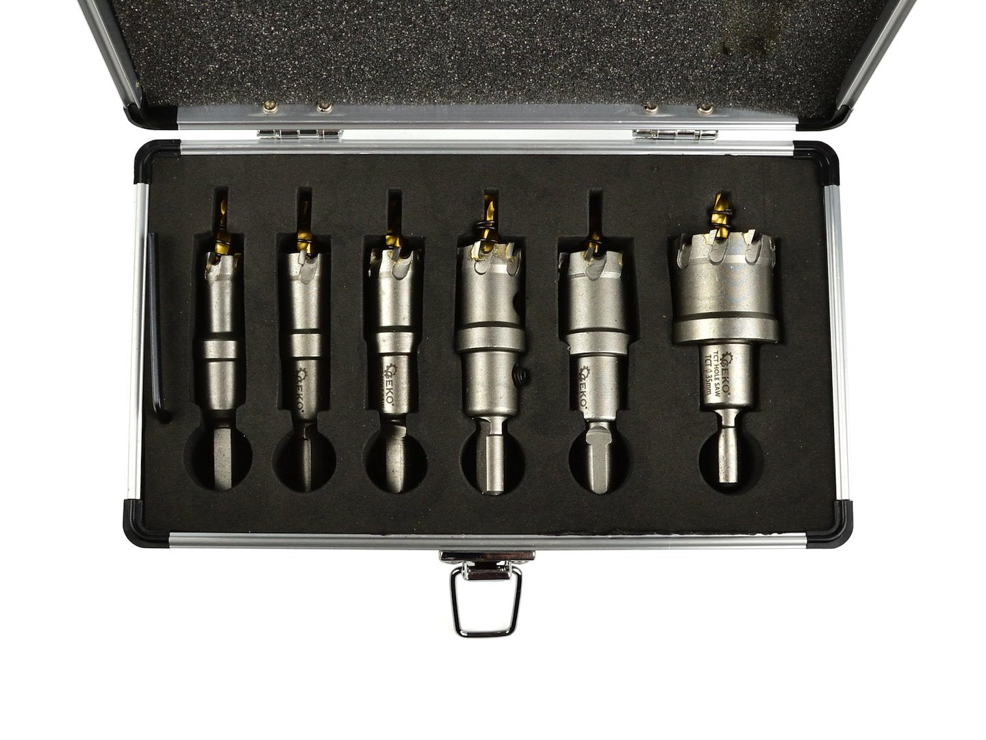 SET 6 CAROTE TCT PENTRU METAL 16-35MM CU BURGHIU PILOT TITAN - GEKO