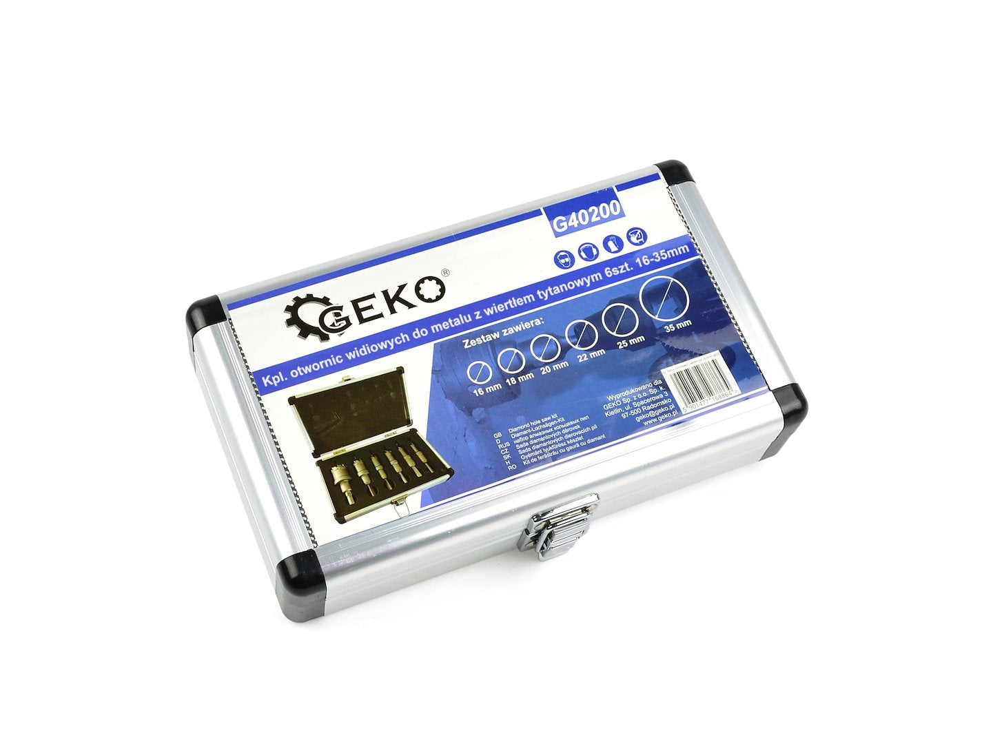 SET 6 CAROTE TCT PENTRU METAL 16-35MM CU BURGHIU PILOT TITAN - GEKO