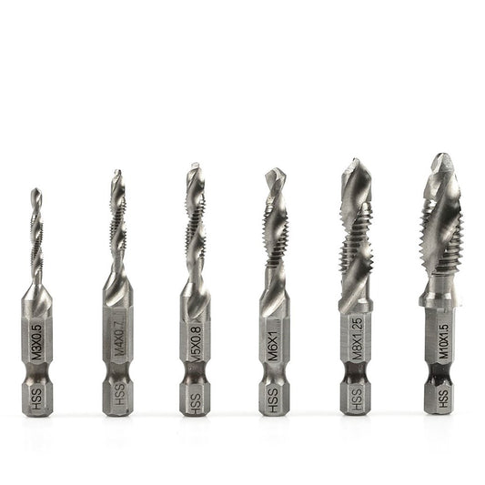SET BURGHIE CU TAROD HSS HEX 1/4" M3-M10 6 PIESE