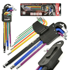 SET 9 CHEI IMBUS COLORATE TIP L CU BILA 1.5-10MM
