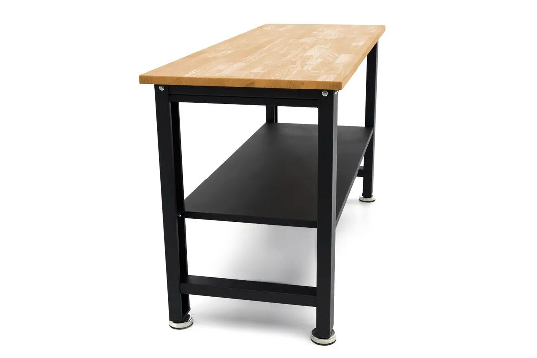 BANC DE LUCRU REGLABIL PE INALTIME CU BLAT DIN LEMN MASIV 160 CM HBM