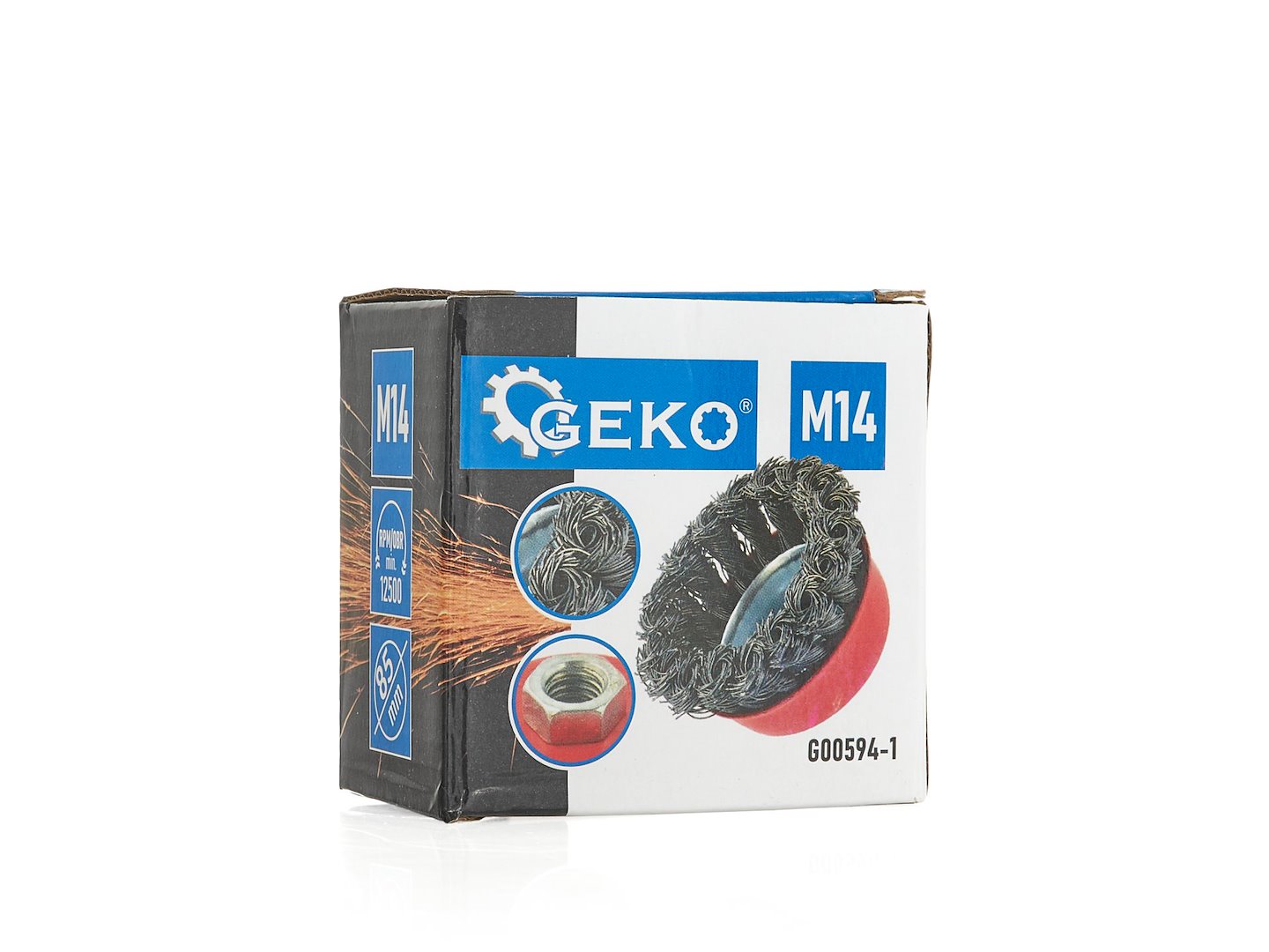 PERIE CUPA DE SARMA FRONTALA, IMPLETITA, 85 MM PENTRU POLIZOR, PRINDERE M14 – CURATAT SI SLEFUIT METAL