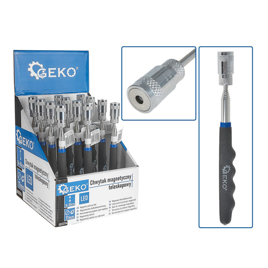 DISPOZITIV TELESCOPIC MAGNETIC PENTRU RECUPERAREA PIESELOR 16-80 CM CU LED - GEKO