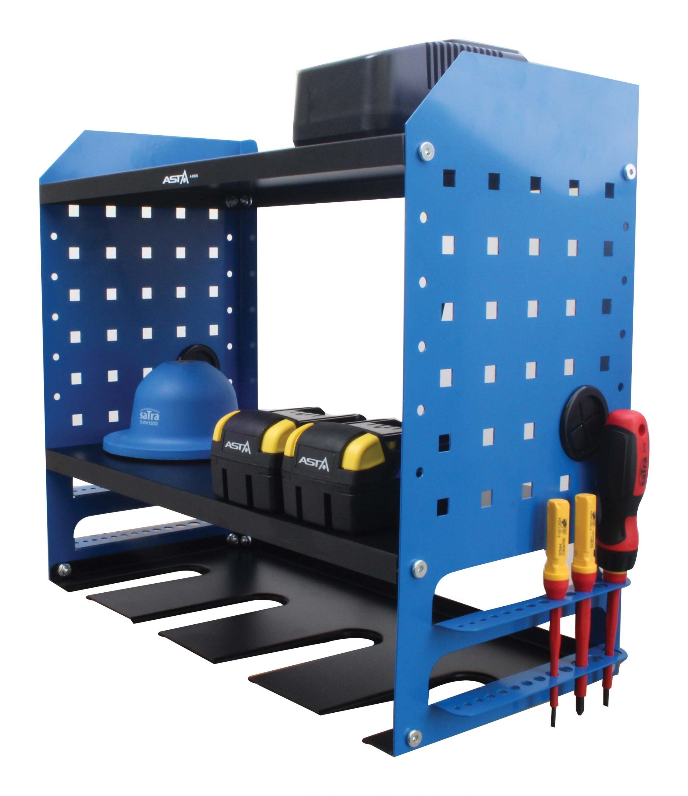 RAFT SUSPENDAT ORGANIZATOR DE PERETE PENTRU SCULE ELECTRICE 46 X 41 X 22 CM - SATRA