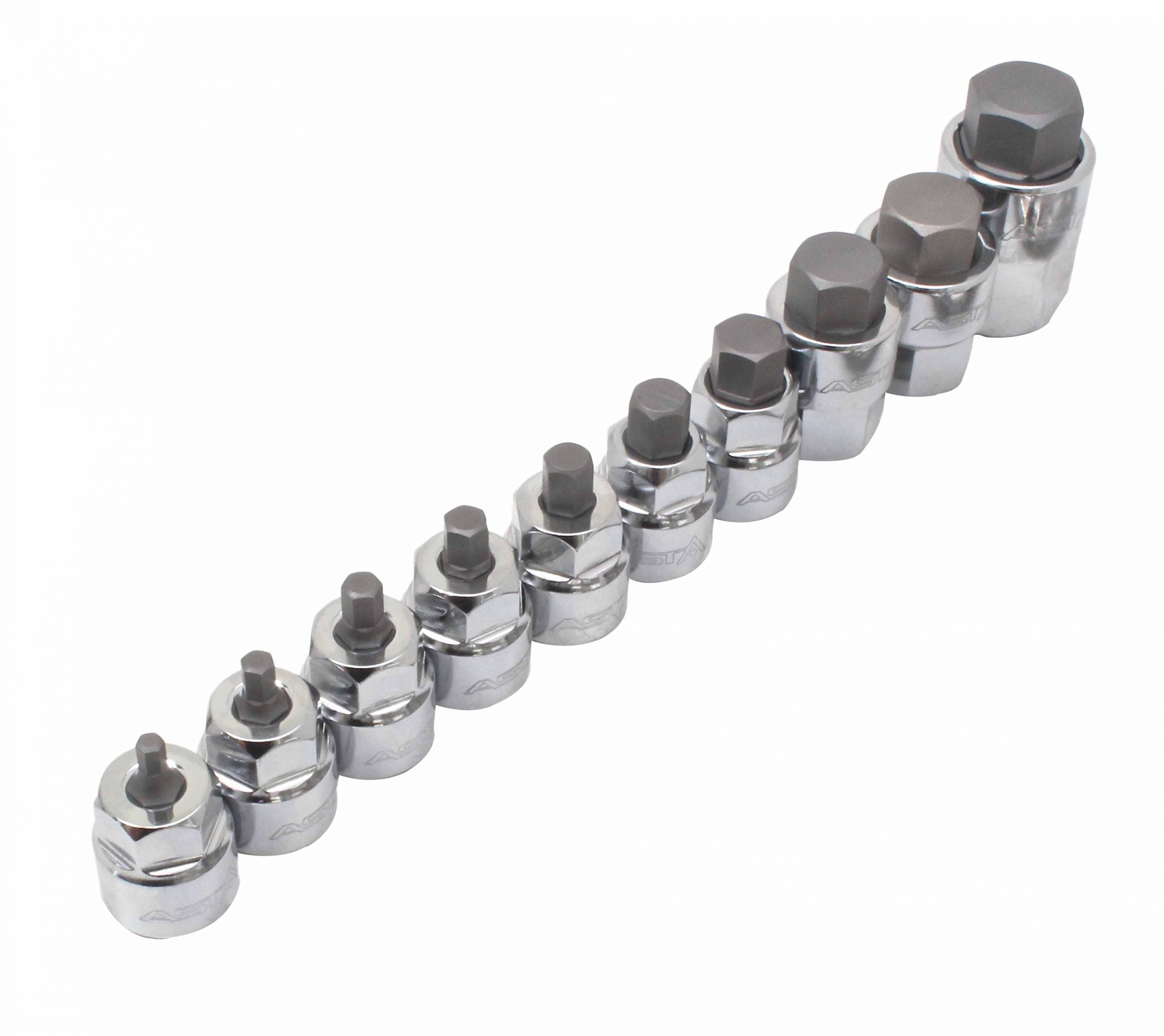 SET CAPETE DE CHEI HEXAGONALE TIP IMBUS 1/4 - 3/8 IN INCHI 10 PIESE
