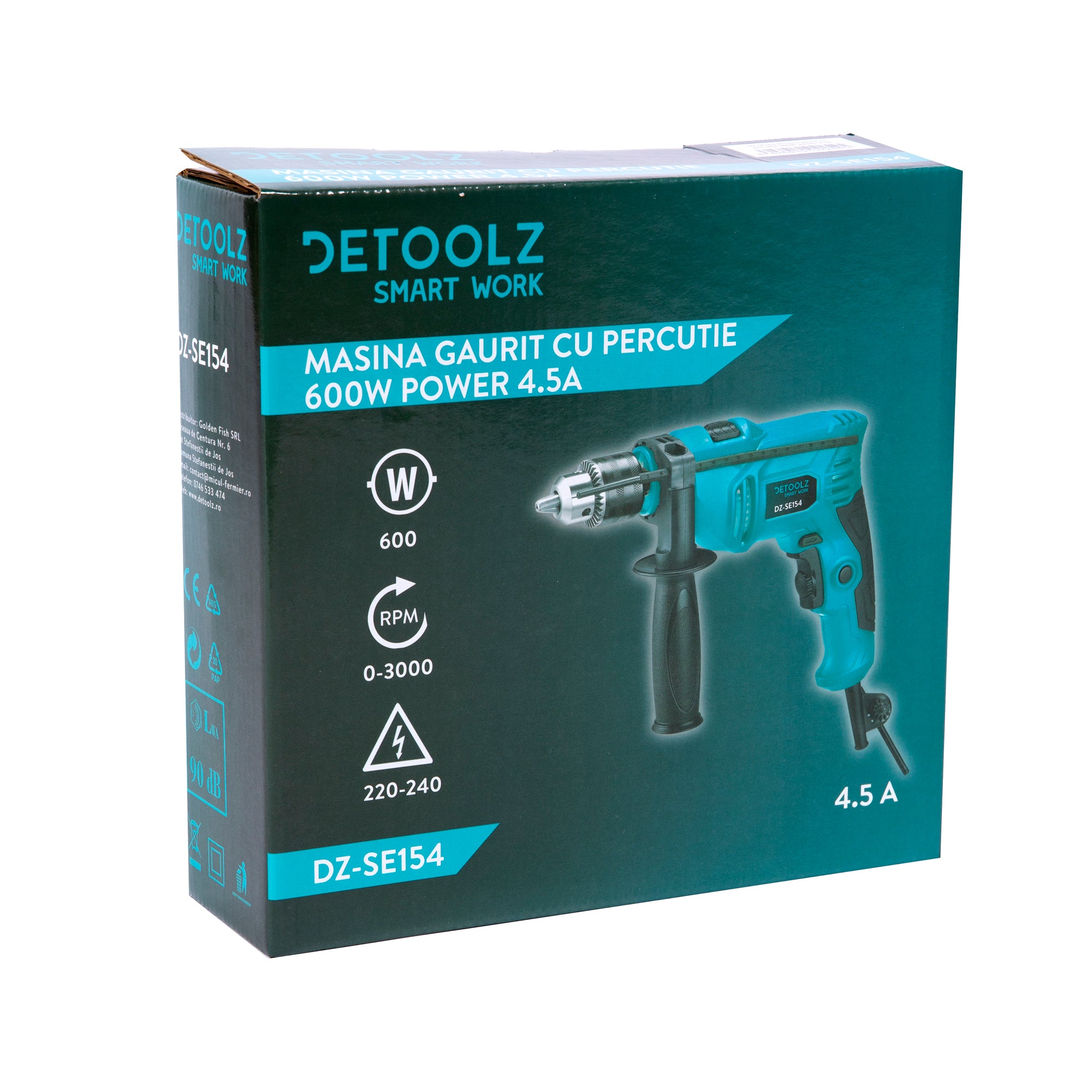 MASINA DE GAURIT CU PERCUTIE 600W 4.5A DETOOLZ
