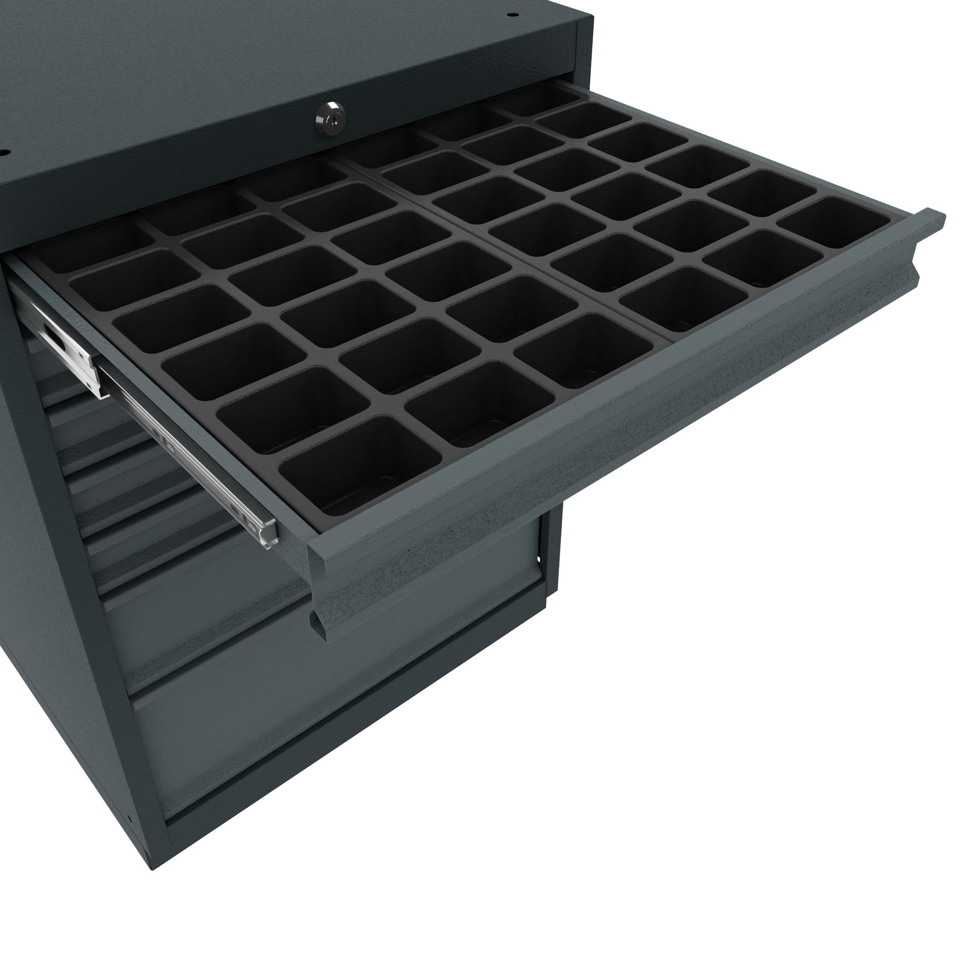 MODUL TAVA COMPARTIMENTATA BULLRAM EXPERT, 18 COMPARTIMENTE DIN PLASTIC REZISTENT PENTRU DULAP SCULE