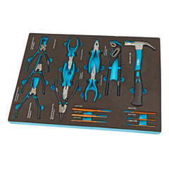 MODUL BURETE ORGANIZATOR DULAP DE SCULE, CLESTI, DORNURI SI CIOCAN, 16 PIESE, 54 X 39,5 X 3 CM, HBM MACHINES, OLANDA