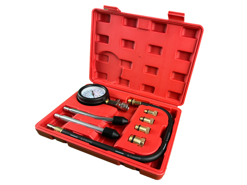 TESTER COMPRESMETRU COMPRESIE MOTOARE BENZINA 8 PIESE GEBO TOOLS