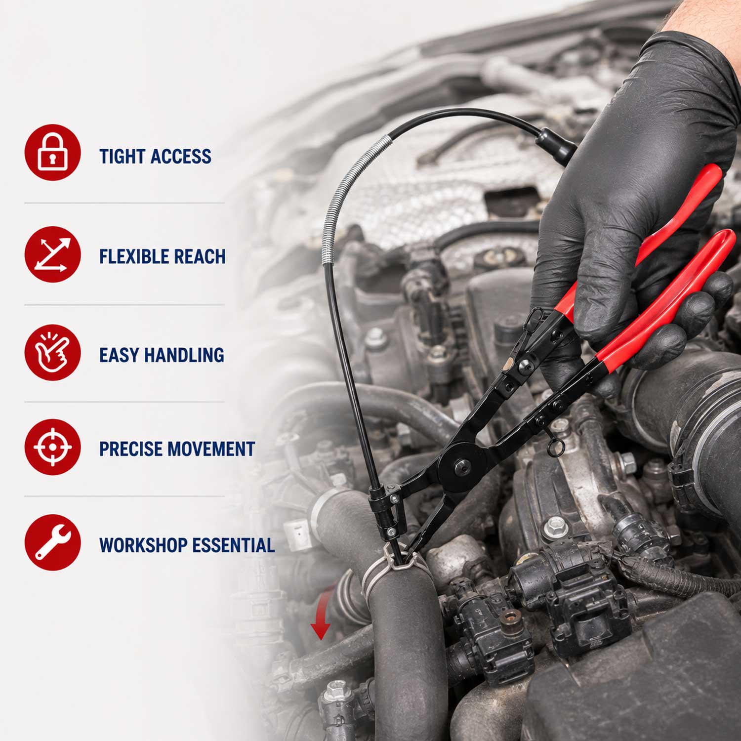 TRUSA DE CLESTI COLIERE CONDUCTE SI FURTUNE AUTO 9 PIESE GEBO TOOLS