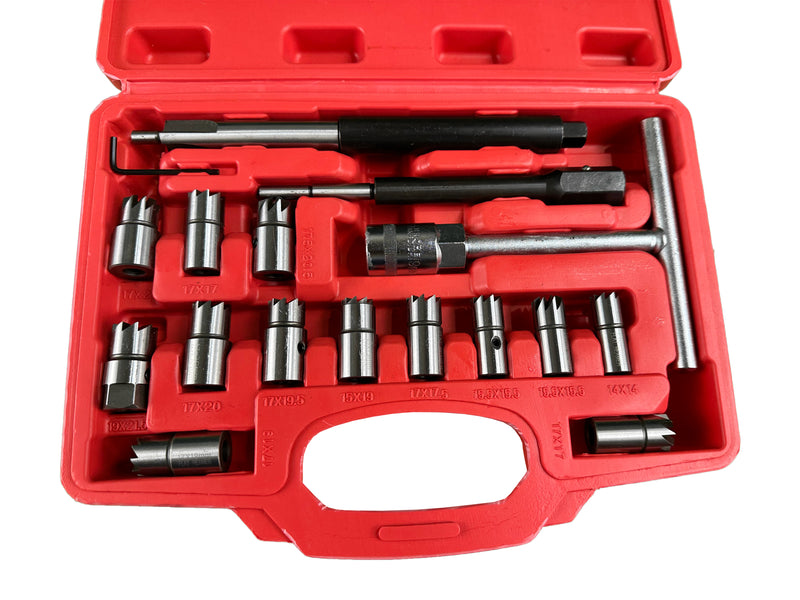 TRUSA FREZAT LOCAS INJECTOR 17 PIESE GEBO TOOLS