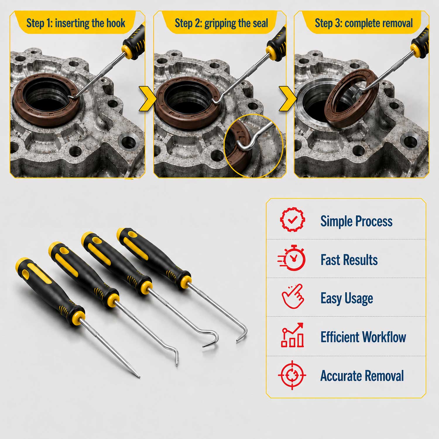 SET CARLIGE EXTRACTOARE GARNITURI 4 PIESE GEBO TOOLS