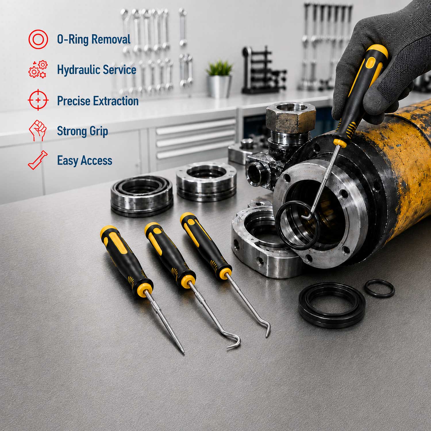 SET CARLIGE EXTRACTOARE GARNITURI 4 PIESE GEBO TOOLS