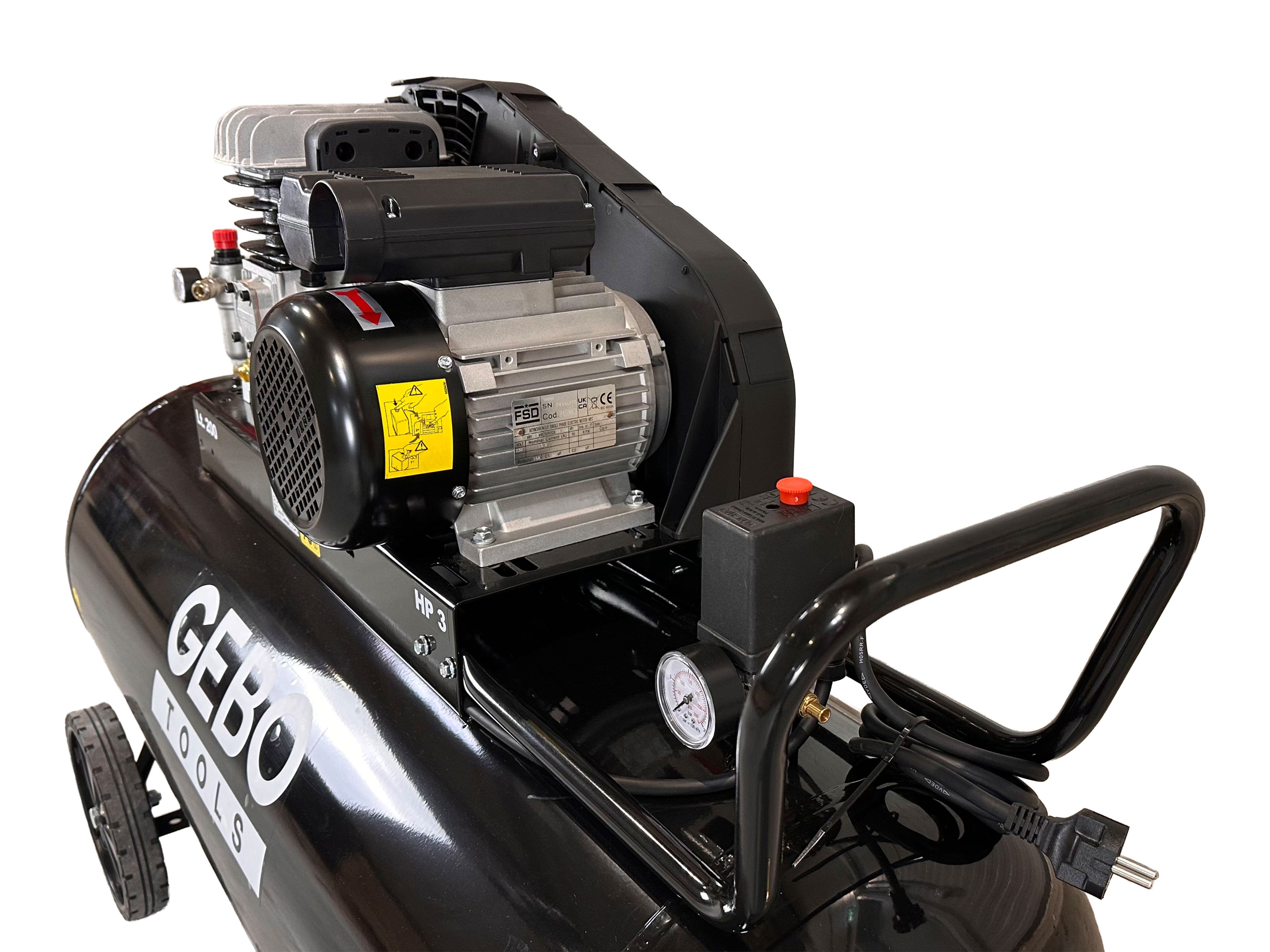 COMPRESOR PROFESIONAL 200L 3 CP 230 V GEBO TOOLS