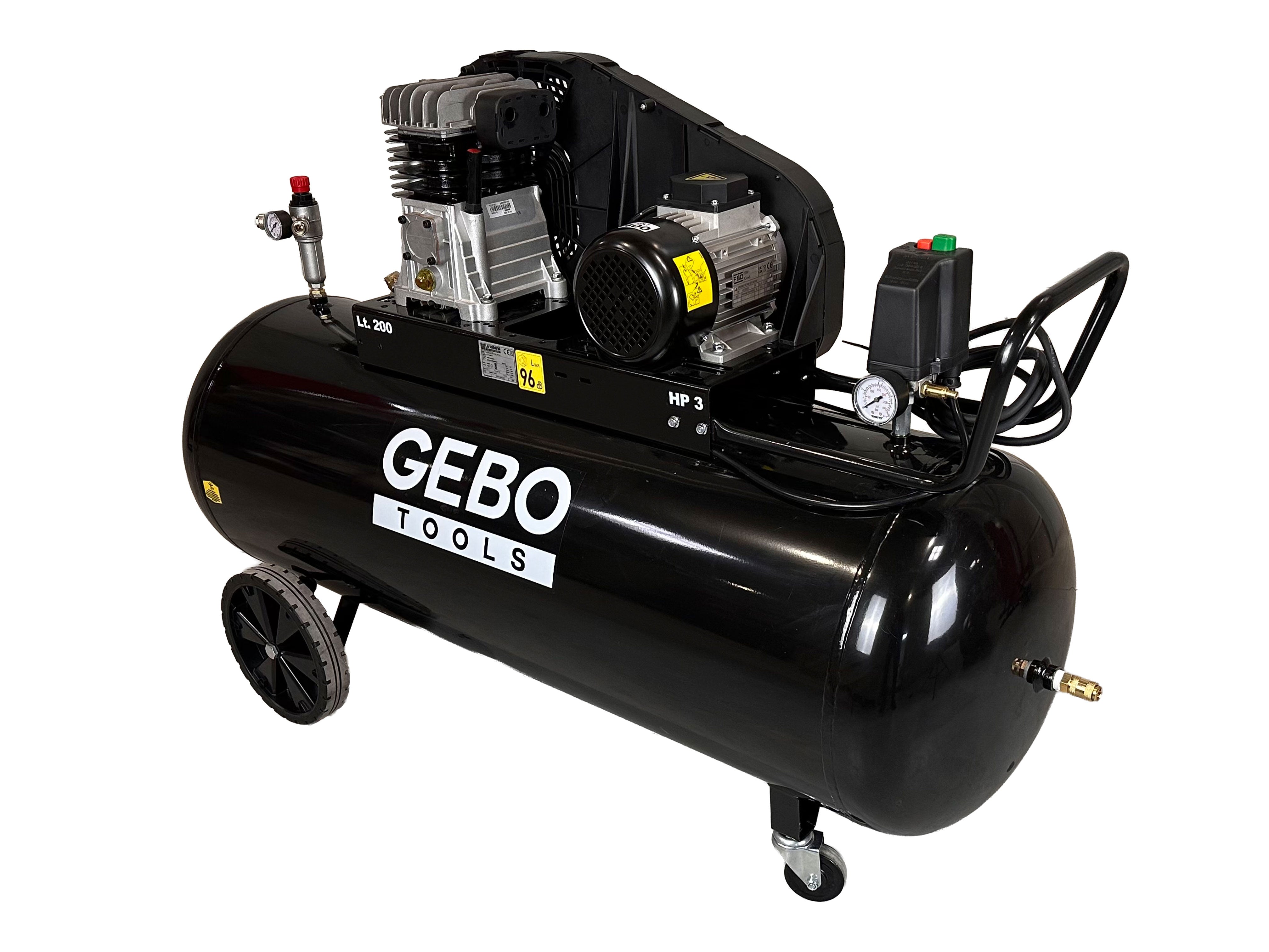 COMPRESOR PROFESIONAL 200L 3 CP 400 V GEBO TOOLS