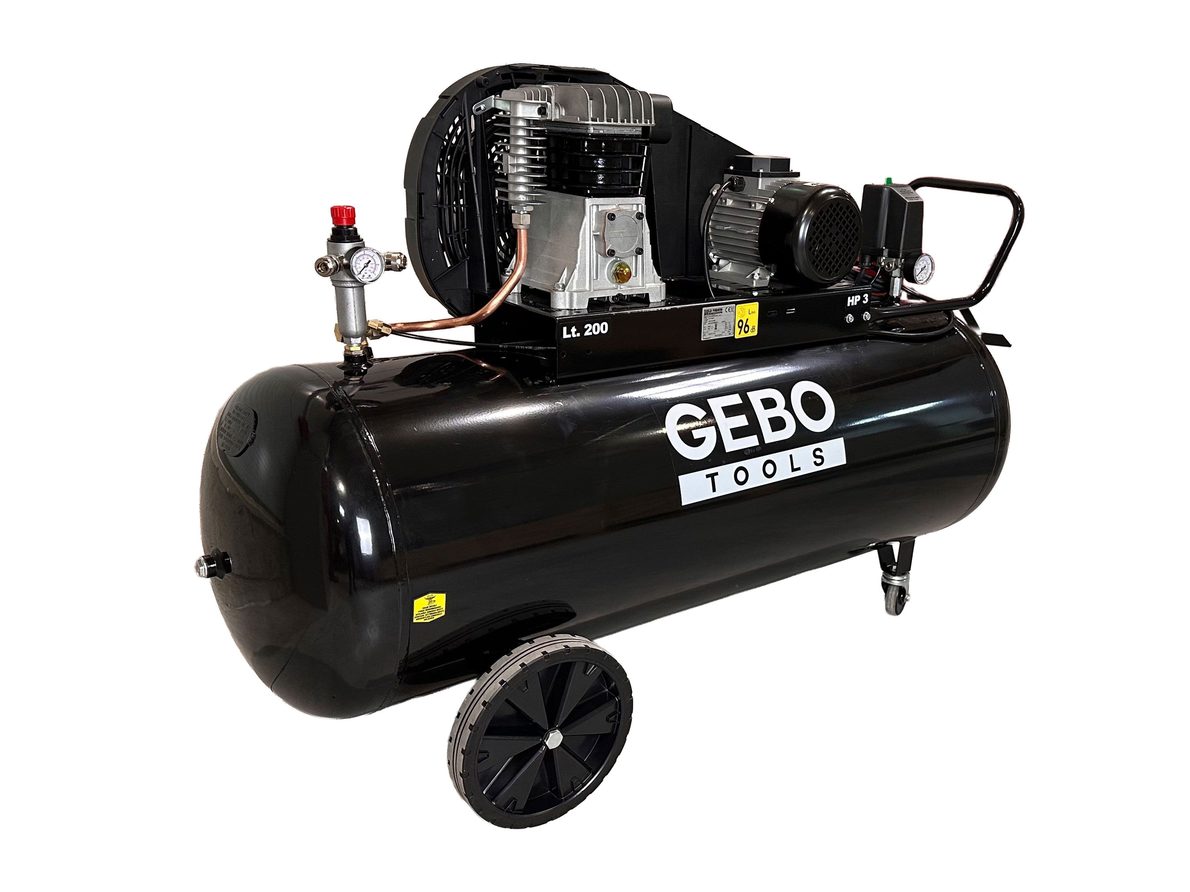 COMPRESOR PROFESIONAL 200L 3 CP 400 V GEBO TOOLS