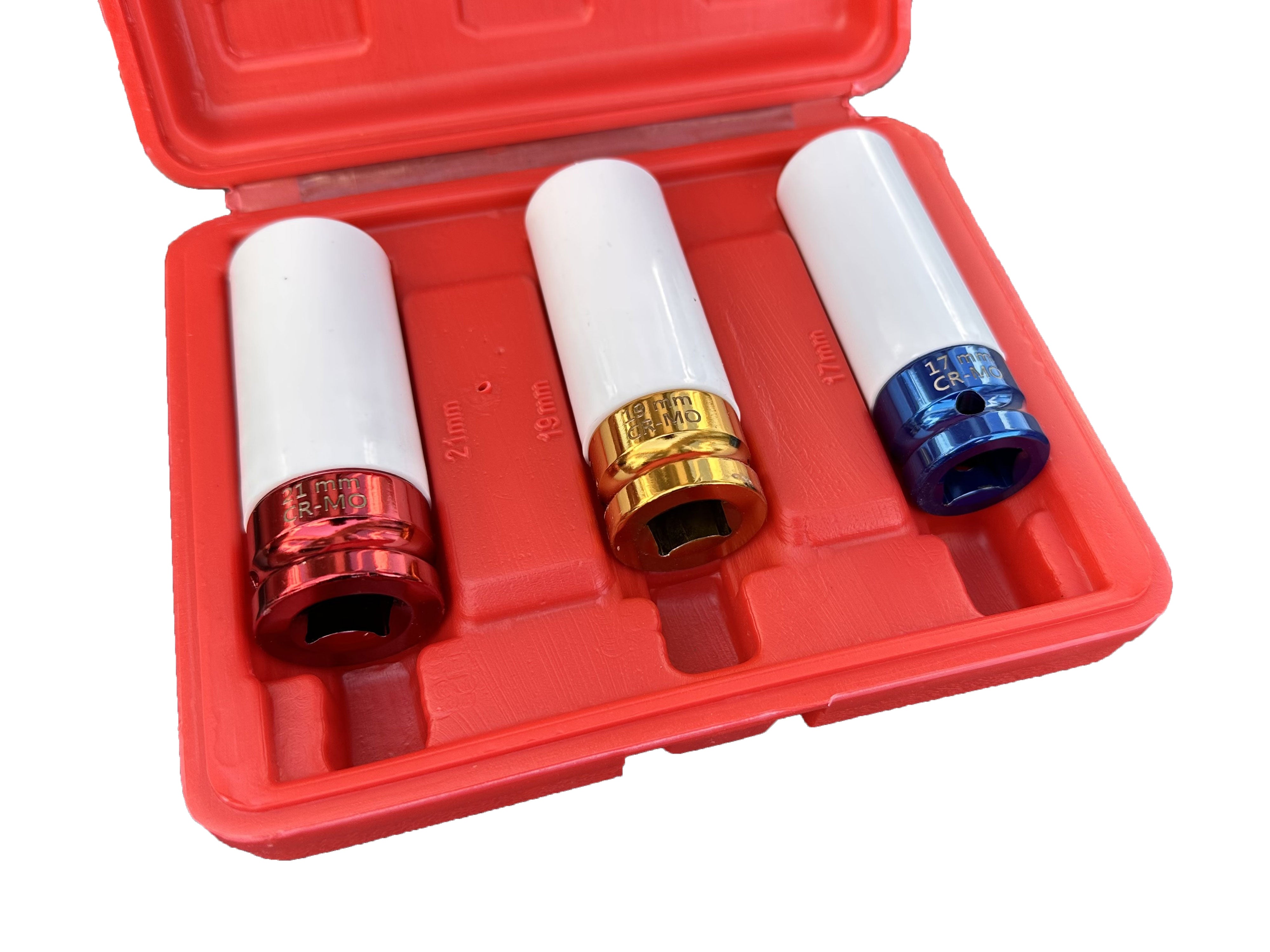 SET 3 BUC TUBULARE CU PROTECTIE PENTRU JANTE ALIAJ 17 19 21 MM GEBO TOOLS