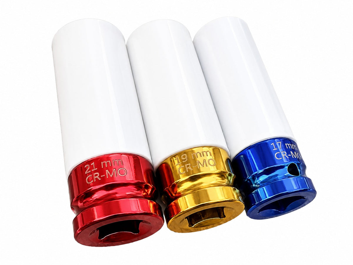 Set 3 buc tubulare cu protectie pentru jante aliaj 17 19 21 mm GEBO TOOLS