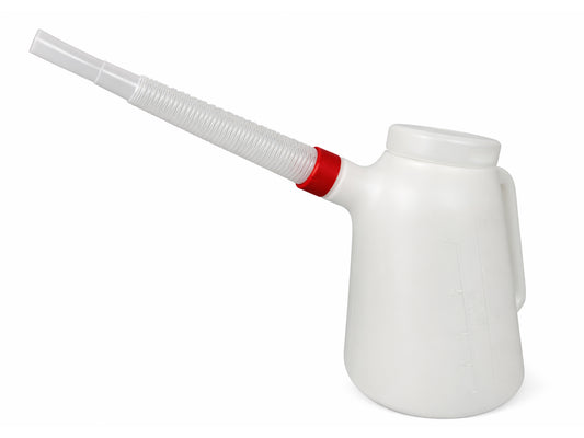 RECIPIENT CU CAPAC SI FURTUN FLEXIBIL PENTRU ULEI SI ANTIGEL 5L GEBO TOOLS