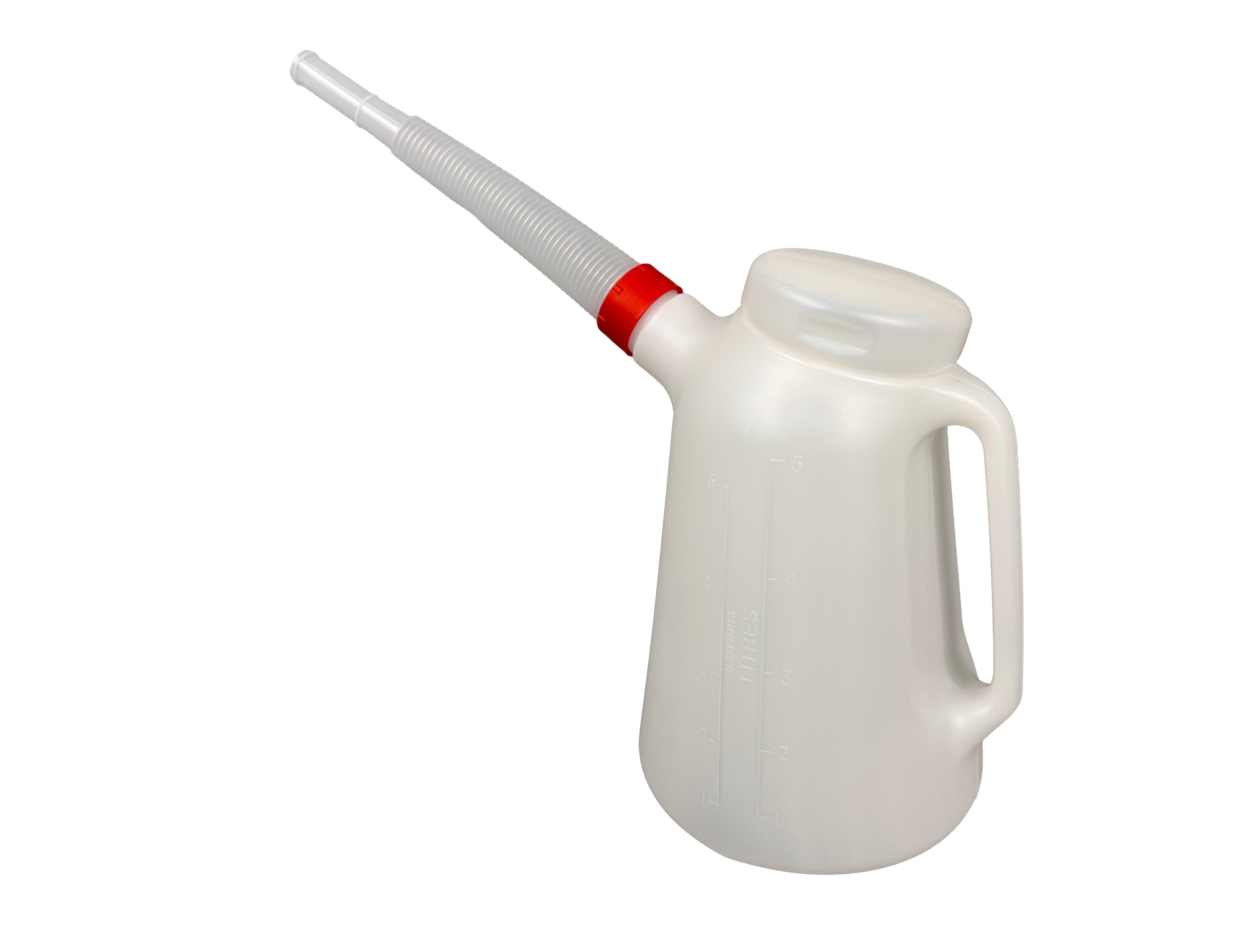 RECIPIENT CU CAPAC SI FURTUN FLEXIBIL PENTRU ULEI SI ANTIGEL 5L GEBO TOOLS