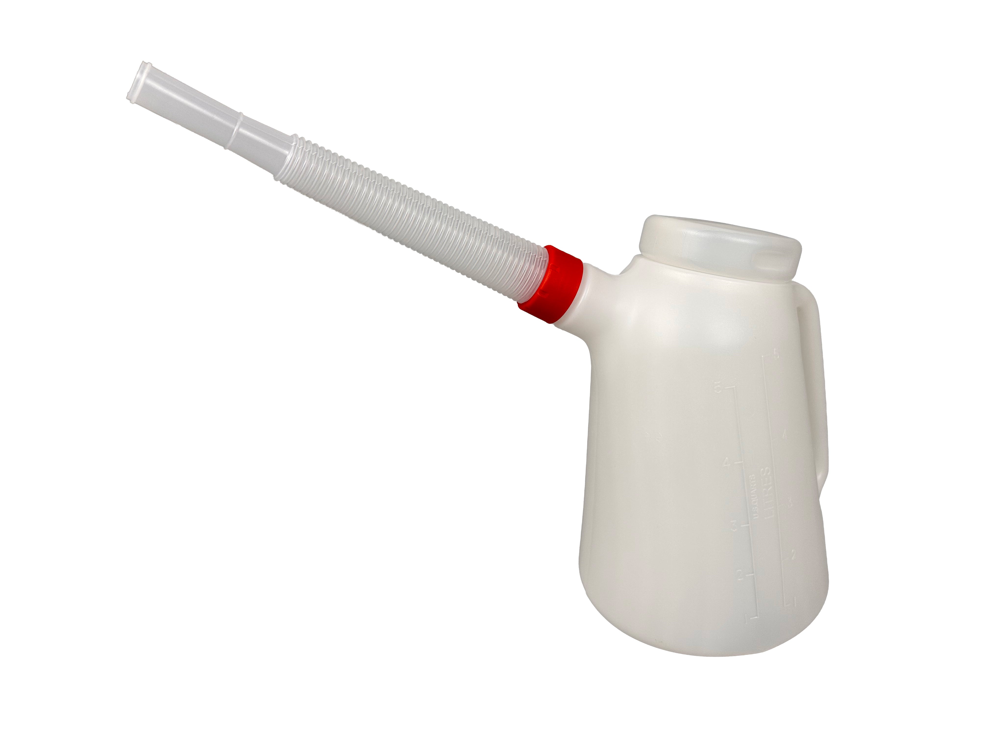 RECIPIENT CU CAPAC SI FURTUN FLEXIBIL PENTRU ULEI SI ANTIGEL 5L GEBO TOOLS