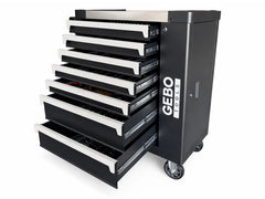 DULAP DE SCULE ECHIPAT PROFESIONAL CU 7 SERTARE 7 MODULE CARBON 262 PIESE GEBO TOOLS