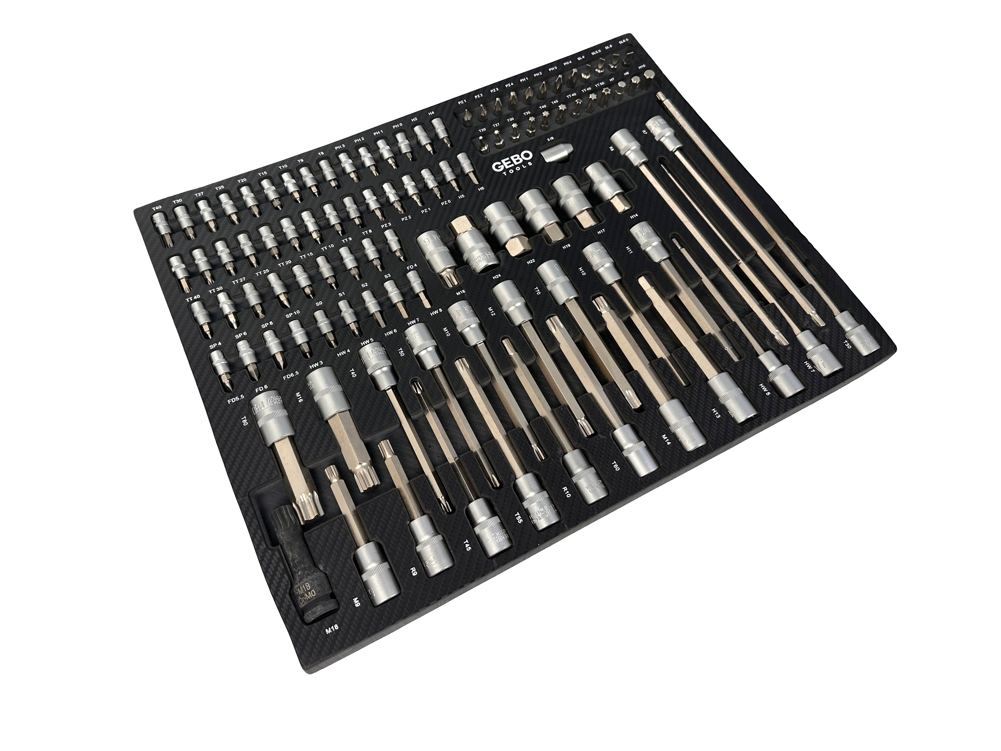 MODUL DULAP BITI 101 PIESE GEBO TOOLS