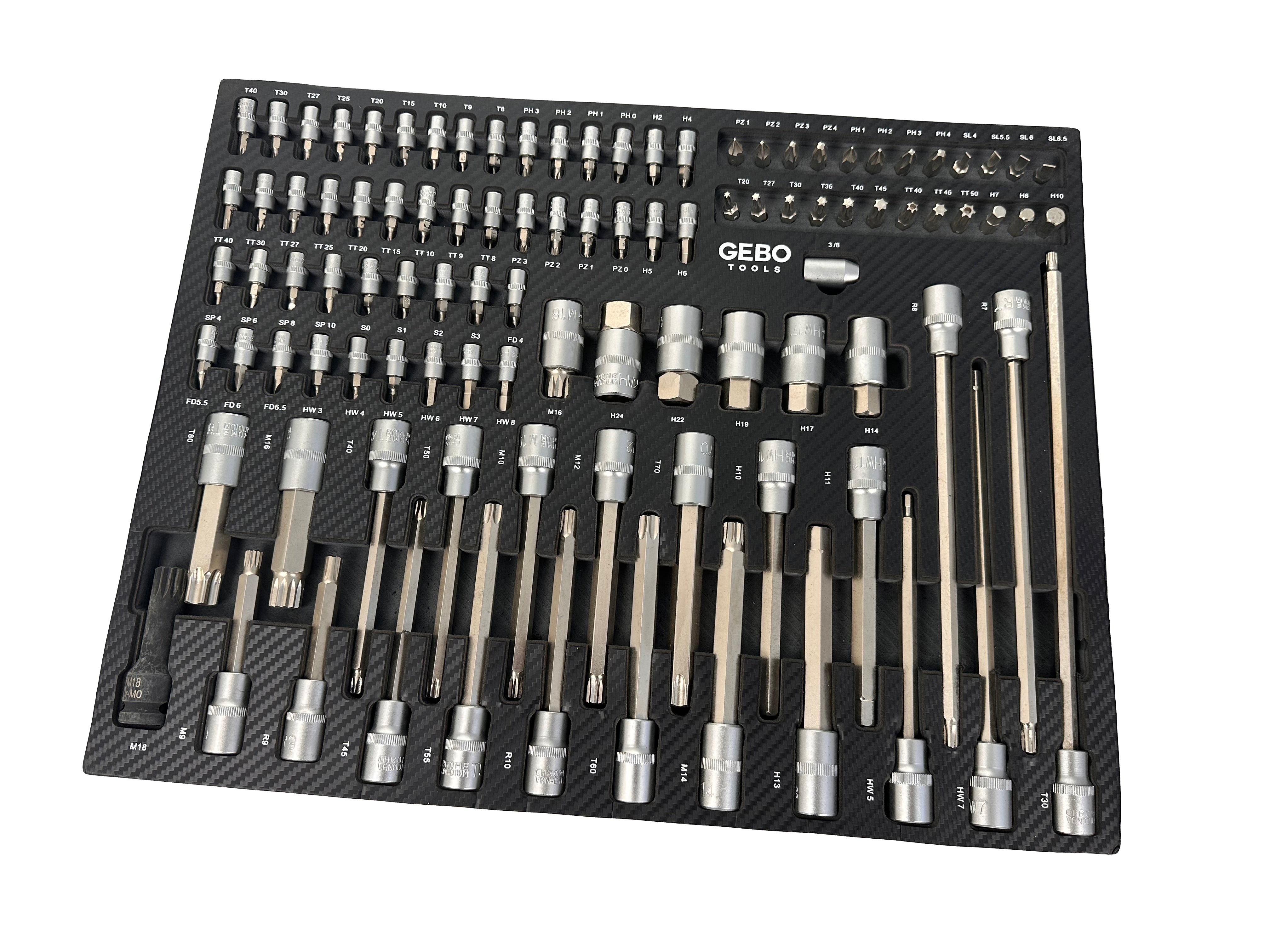 MODUL DULAP BITI 101 PIESE GEBO TOOLS