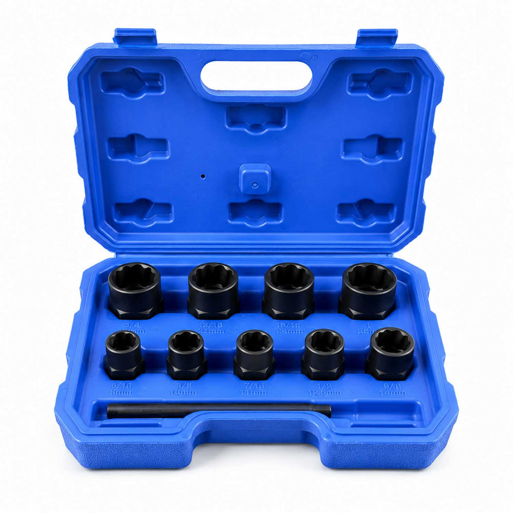 Set tubulare pentru suruburi uzate 9-19mm 11 piese GEBO TOOLS