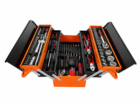 TRUSA DE SCULE METALICA ECHIPATA CU 85 PIESE GEBO TOOLS